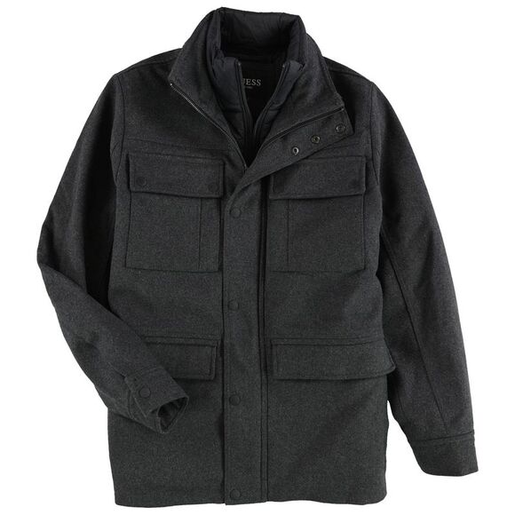 GUESS Mens Quilted Puffer Bib Coat NWT